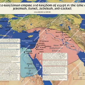 Das neubabylonische Reich & das Königreich Ägypten (626–539 BC) | Bibel Landkarte Digitaler Download (PDF) | Sofortdownload | Bibel, Heimschule