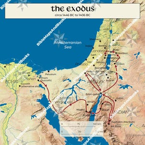 Exodus From Egypt Bible Map | Homeschool & Bible Study (PDF) - Etsy