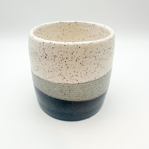 Handmade ceramic tumbler, handmade pottery cup, speckled tumbler