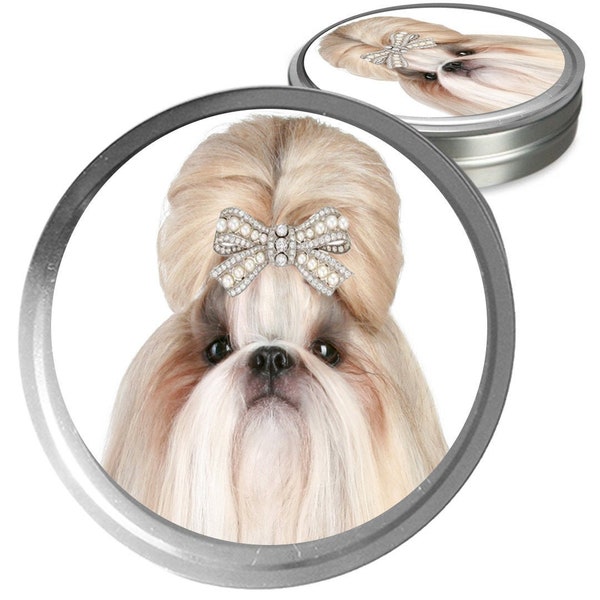 Shih Tzu Essentials Care Combo Tins & Tubes of Handcrafted Balms for Dry Dog Noses, Rough Paws, Itchy Skin Issues in Storage/Gift Tin