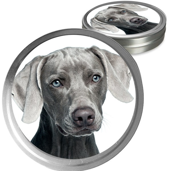 Weimaraner Essential Care Combo Handcrafted Balms for Dry Dog Noses, Rough Paws and Itchy Skin Irritations in a Storage/Gift Tin