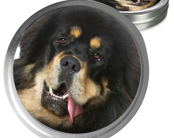 Tibetan Mastiff Essential Care Combo Handcrafted Balms for Dry Dog Noses, Rough Paws and Itchy Skin Irritations in a Storage/Gift Tin