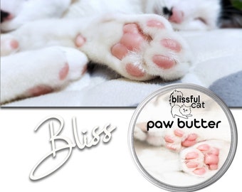 The Blissful Cat Paw Butter | All Natural Handcrafted in Minnesota Moisturizing Balm for Dry, Rough Paw Pads | Several Sizes of Tins & Tubes