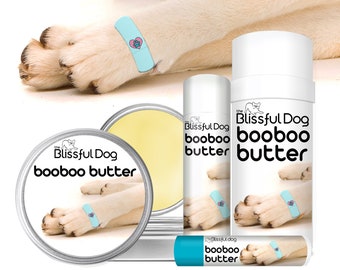 Dog Boo Boo Butter All Natural Handcrafted Herbal Balm Soothes and Relieves Your Dog's Minor Skin Irritations Available in Tins & Tubes