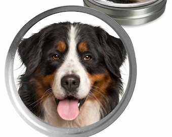 Bernese Mountain Dog Essential Care Combo Handcrafted Balms for Dry Dog Noses, Rough Paws and Itchy Skin Irritations in a Storage/Gift Tin