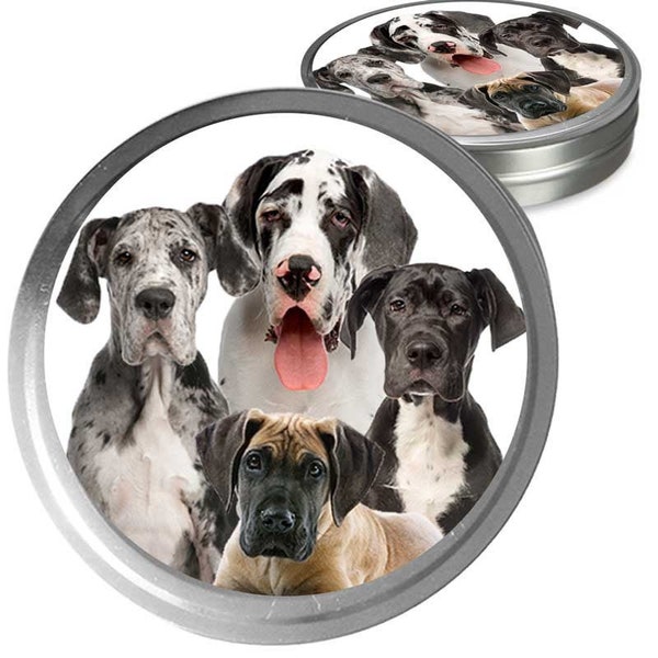 Great Dane Essential Care Combo Handcrafted Balms for Dry Dog Noses, Rough Paws and Itchy Skin Irritations in a Storage/Gift Tin