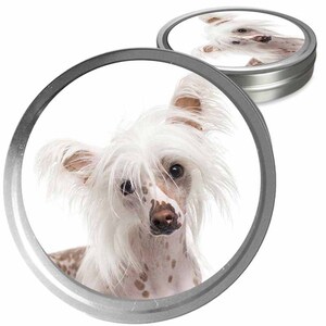 Chinese Crested Essential Care Combo Handcrafted Balms for Dry Dog Noses, Rough Paws and Itchy Skin Irritations in a Storage/Gift Tin