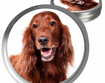 Irish Setter Essential Care Combo Handcrafted Balms for Dry Dog Noses, Rough Paws and Itchy Skin Irritations in a Storage/Gift Tin