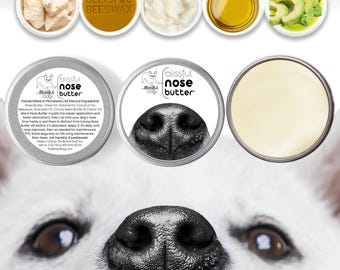 The Blissful Dog NOSE BUTTER® All Natural Handcrafted Moisturizing Balm for Crusty Cracked Dry Dog Noses Several Sizes of Tins & Tubes