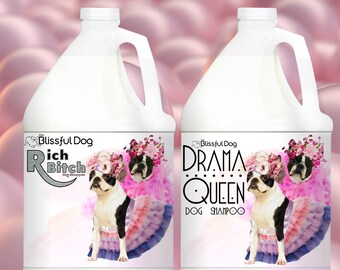 Boston Terrier Luxury Shampoo for Your Diva Dog in 4, 8, 16 Oz