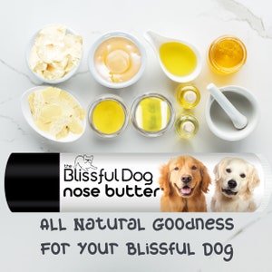 Golden Retriever Nose Butter® Handcrafted in Minnesota Using All Natural Balm for Crusty or Dry Dog Noses Tins & Tubes with Golden Label .15 oz Tube