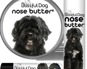 Portuguese Water Dog Nose Butter® Handcrafted in Minnesota Using All Natural Balm for Crusty or Dry Dog Noses Tins & Tubes with PWD Label