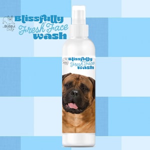 Bullmastiff Blissfully Fresh Flat Face Wash for Your Bullie&#39;s Face | Cleans & Refreshes Your Dog&#39;s Facial Folds, Nose Wrinkle+