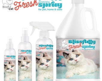 The Blissful Cat® Blissfully Fresh® Refreshing Deodorizing Spray for Cats, Dogs, House, Car & Bad Attitudes In General