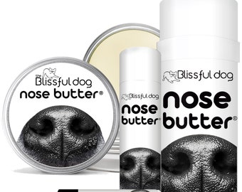 The Blissful Dog NOSE BUTTER® All Natural Handcrafted Moisturizing Balm for Crusty Cracked Dry Dog Noses Several Sizes of Tins & Tubes