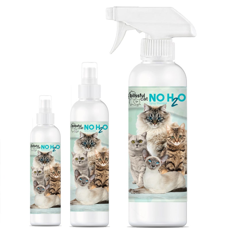 The Blissful Cat NO H20 Spray Cat Shampoo For In A Hurry Time Crunch, Seniors, On-the-Go, Don't Wanna Get Wet Cat Bathing GALLON