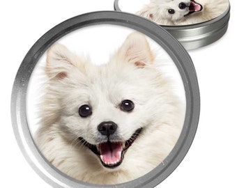 American Eskimo Essential Care Combo Handcrafted Balms for Dry Dog Noses, Rough Paws and Itchy Skin Irritations in a Storage/Gift Tin