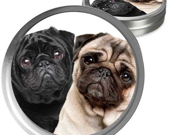 Pug Essentials Care Combo for Dry Pug Noses, Rough Paws and Itchy Skin Irritations Your Choice of Fawn, Black or Pug Duo Labels