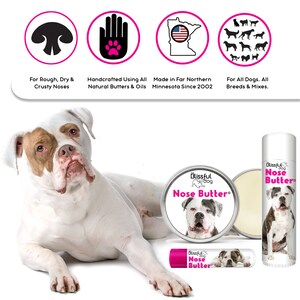 American Bulldog Essential Care Combo Handcrafted Balms for Dry Dog Noses, Rough Paws and Itchy Skin Irritations in a Storage/Gift Tin image 6