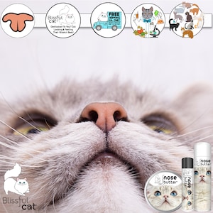The Blissful Cat Nose Butter® Handcrafted in Minnesota Using All Natural Balm for Rough, Dry, Irritated, Chapped Cat Noses in Tins and Tubes