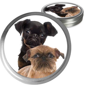 Brussels Griffon Essential Care Combo Handcrafted Balms for Dry Dog Noses, Rough Paws and Itchy Skin Irritations in a Storage/Gift Tin