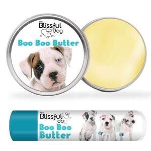American Bulldog Essential Care Combo Handcrafted Balms for Dry Dog Noses, Rough Paws and Itchy Skin Irritations in a Storage/Gift Tin image 3