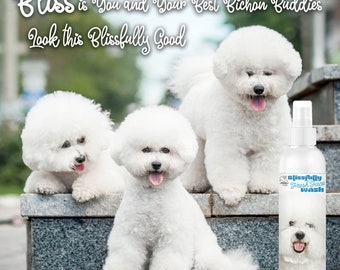 Bichon Frise Blissfully Fresh Face Wash para la cara de tu Bichon/limpia y refresca la barba, pliegues faciales y arrugas de la nariz de tu perro+