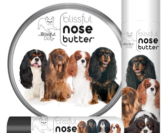Cavalier King Charles Spaniel Nose Butter® Handcrafted in Minnesota Using All Natural Balm for Crusty or Dry Dog Noses Tins & Tubes