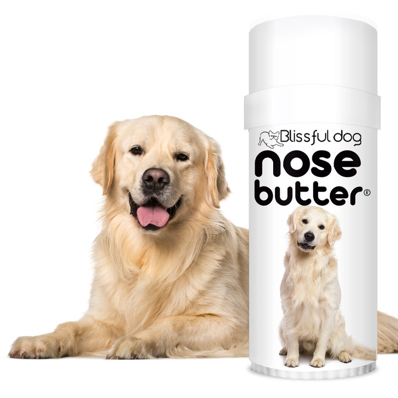 Golden Retriever Nose Butter® Handcrafted in Minnesota Using All Natural Balm for Crusty or Dry Dog Noses Tins & Tubes with Golden Label 2.25 oz Tube