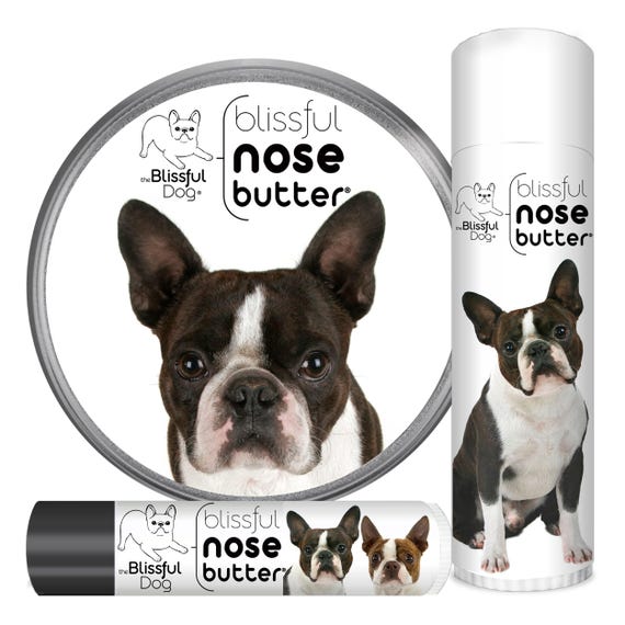 Boston Terrier Nose Butter Handcrafted in Minnesota All Natural Balm for Crusty or Dry Dog Noses With Boston Terrier Dog Label Etsy