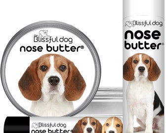 Beagle Nose Butter® Handcrafted in Minnesota Using All Natural Balm for Crusty or Dry Dog Noses Tin & Tubes with Beagle Label