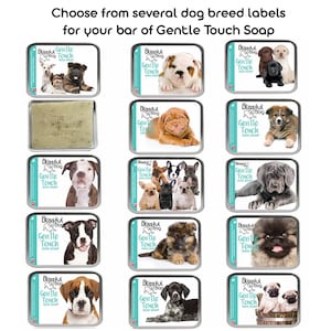 Gentle Touch Dog Soap Handcrafted All Natural Good Stuff Unscented for Puppies, Senior & Adult Dogs with Sensitive Skin Choice of 14 Labels