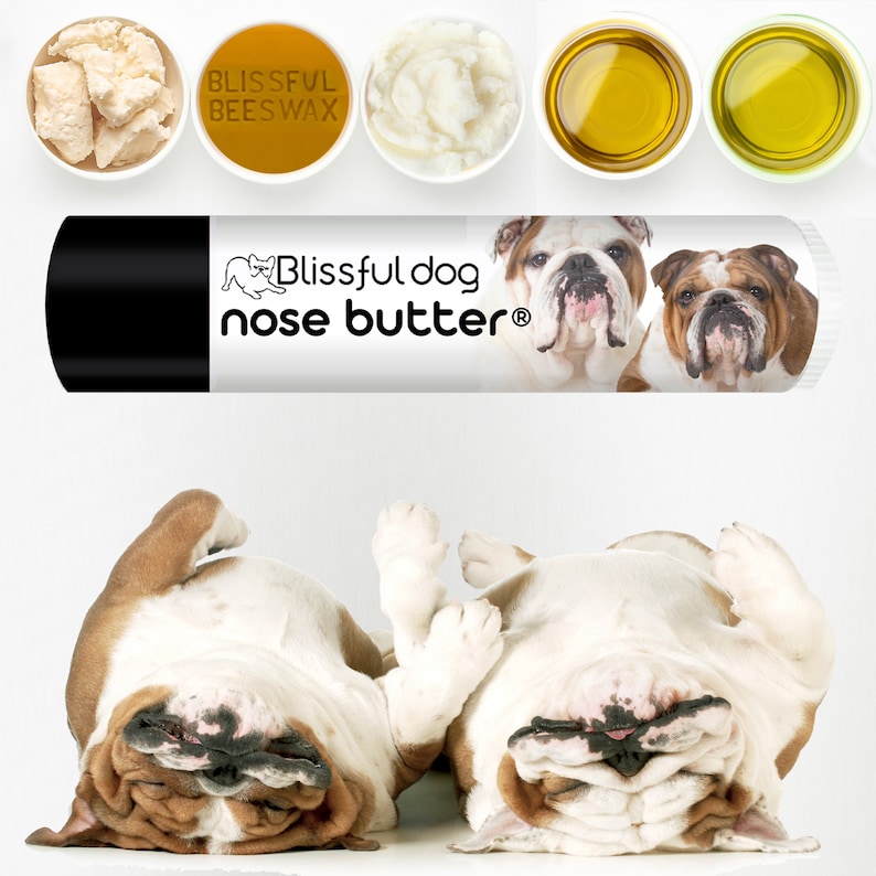 Bulldog Nose Butter® Handcrafted in Minnesota Using All Natural Balm for Crusty or Dry Dog Noses Tins & Tubes with Bulldog Label image 3