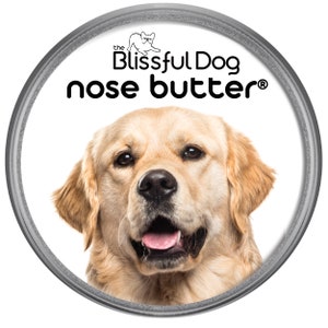 Golden Retriever Nose Butter® Handcrafted in Minnesota Using All Natural Balm for Crusty or Dry Dog Noses Tins & Tubes with Golden Label image 3