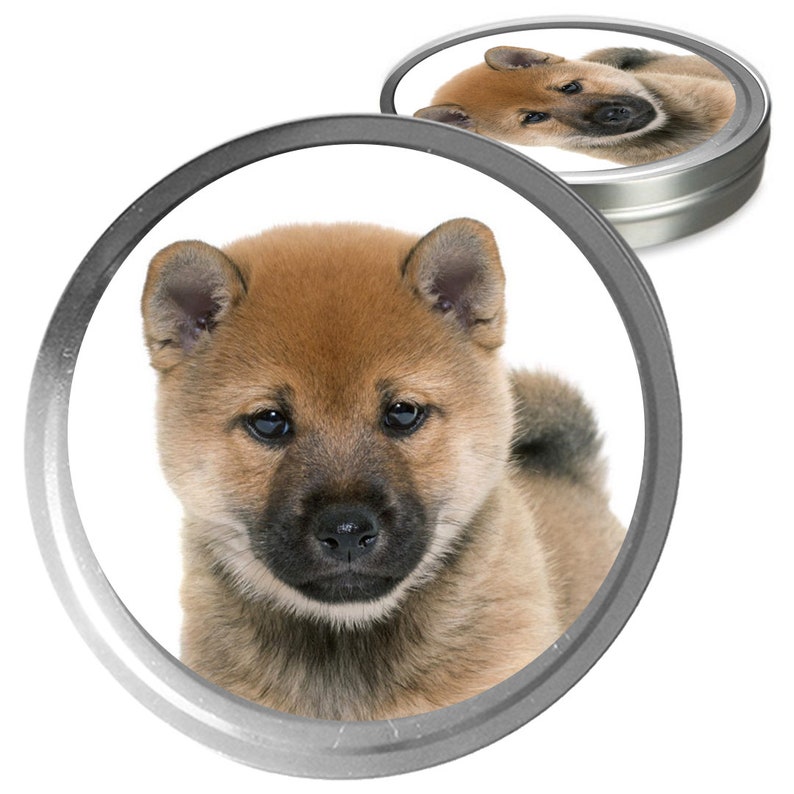 Shiba Inu Essentials Care Combo For Dry Dog Noses Rough Paws Or Annoying Skin Issues With Shiba Inu Labels In Gift Tin