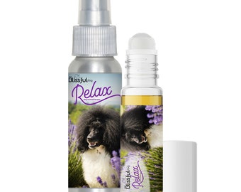 Poodle Relax Dog Aromatherapy Roll-On & Spray Calms and Soothes Thunderstorm Fears, Fireworks, Separation Anxiety, Travel or Stress