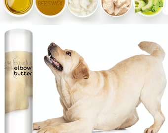 The Blissful Dog ELBOW BUTTER All Natural Handcrafted in Minnesota Moisturizes Dry, Rough, Callused Dog Elbows Available in Tins & Tubes