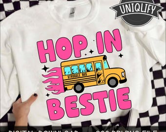 Struggle Bus Hop In Bestie PNG | Trendy PNG | Popular PNG | Mental Health Png | Funny Anxiety Png | Viral Girly Png | Cute Sticker Design |