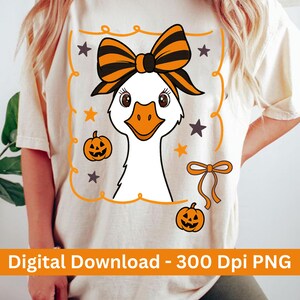 Halloween Goose PNG, Halloween Coquette png, Halloween Bows png, Spooky Goose png, Coquette Goose Png, Goose Sublimation Design, Fall Png