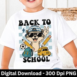 Zurück in der Schule Png, Erster Schultag, Schulanfang Junge, Schulanfang Mädchen, 1. Schultag, Junge Schuldesign, Schul Waschbär Png