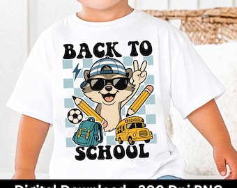 Zurück in der Schule Png, Erster Schultag, Schulanfang Junge, Schulanfang Mädchen, 1. Schultag, Junge Schuldesign, Schul Waschbär Png