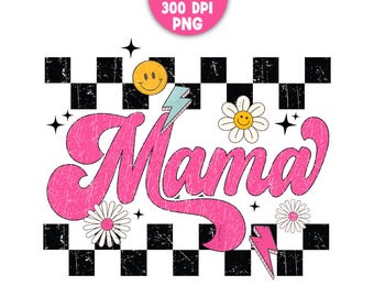pink floral mama png, mama flower png, mama floral, trendy mama png, Mama Checkered, mama sublimation, mama graphic, Mama Sublimation Design