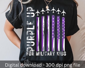 Purple Up For Military Kids png, Military child Month png, Military Kids png, Military child Month sublimation design, Digital download