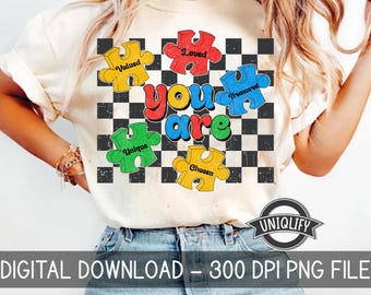 You are Unique Autism Awareness, Autism Awareness Png, Autism Png, Autism Puzzle, Autism Mom, Autism Awareness Sublimation, leraar autisme
