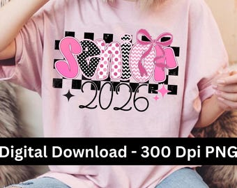 Preppy Senior 2026 png coquette senior 2026 Sublimation Trendy Senior Shirt Design Class of 2026 Preppy floral Girl Graduation High School