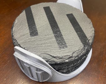 Viltrumite Empire Slate Coaster Set: Invincible Inspired, with Holder