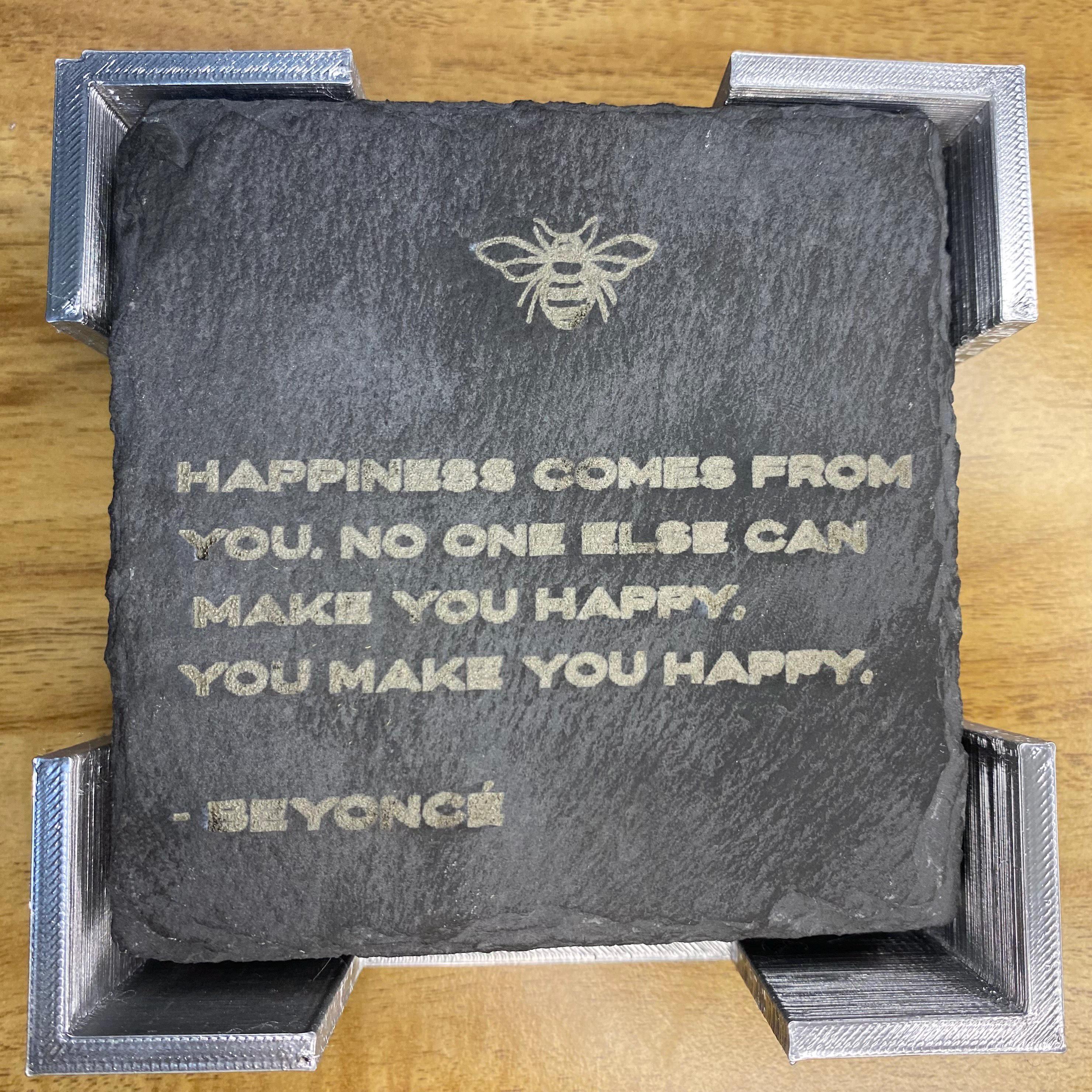 Beyoncé-inspired Slate Coasters Set – Custom Holder, Rustic Home Decor ...
