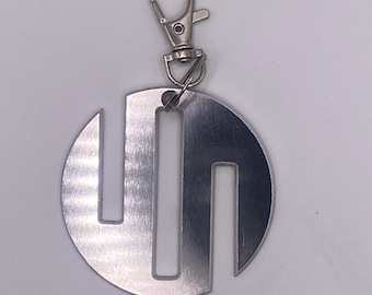Viltrumite Keychain: Brushed Aluminum Pendant, Inspired by Invincible