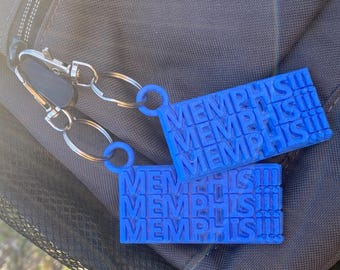 Memphis Keychain Set: Blue 3D Printed Backpack Accessory