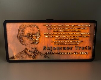 Sojourner Truth LED Lightbox: Inspirational History Art Display